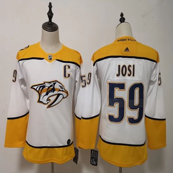 Herren Nashville Predators Eishockey Trikot Roman Josi #59 2018-19 Weiß Authentic